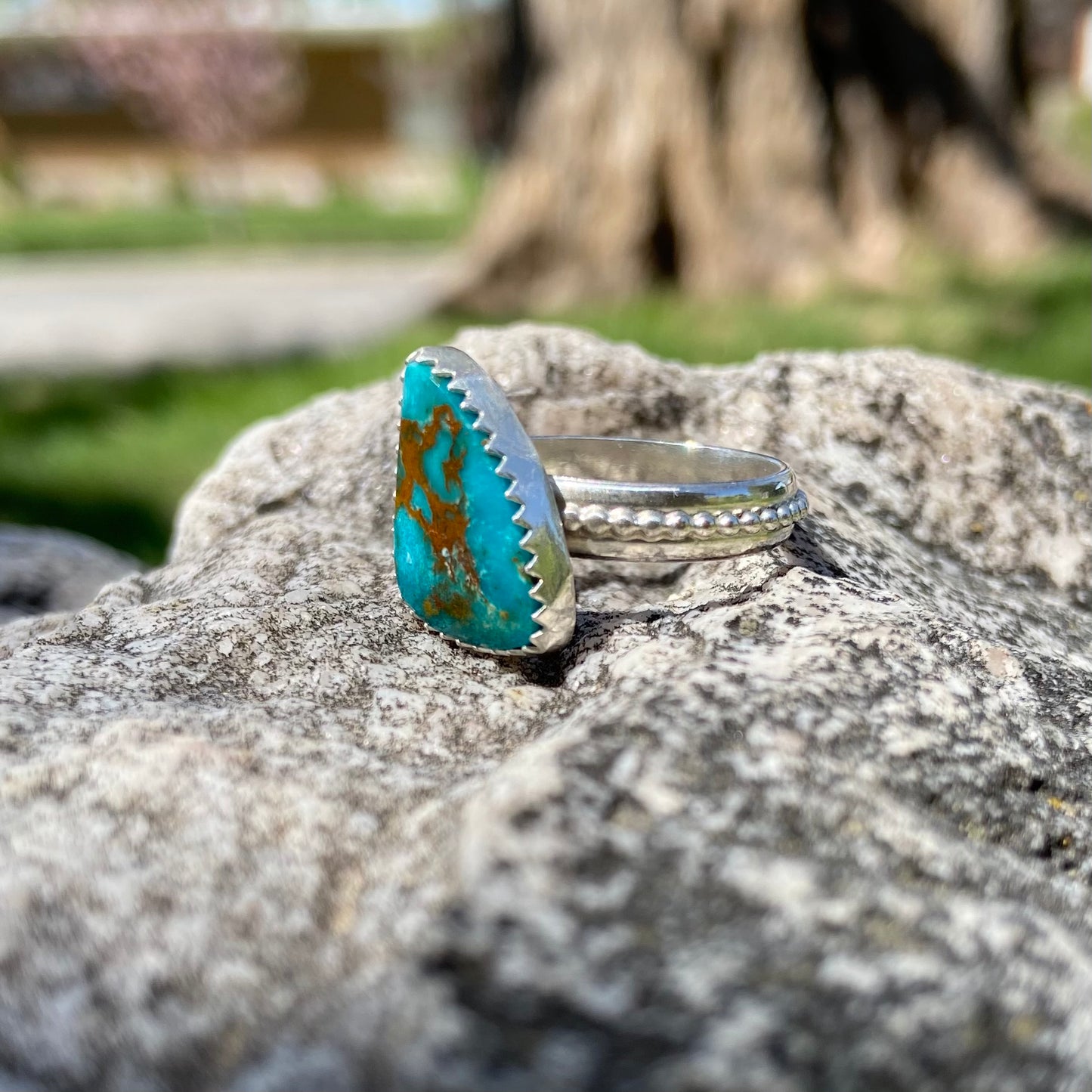 Vintage Turquoise Fin Ring