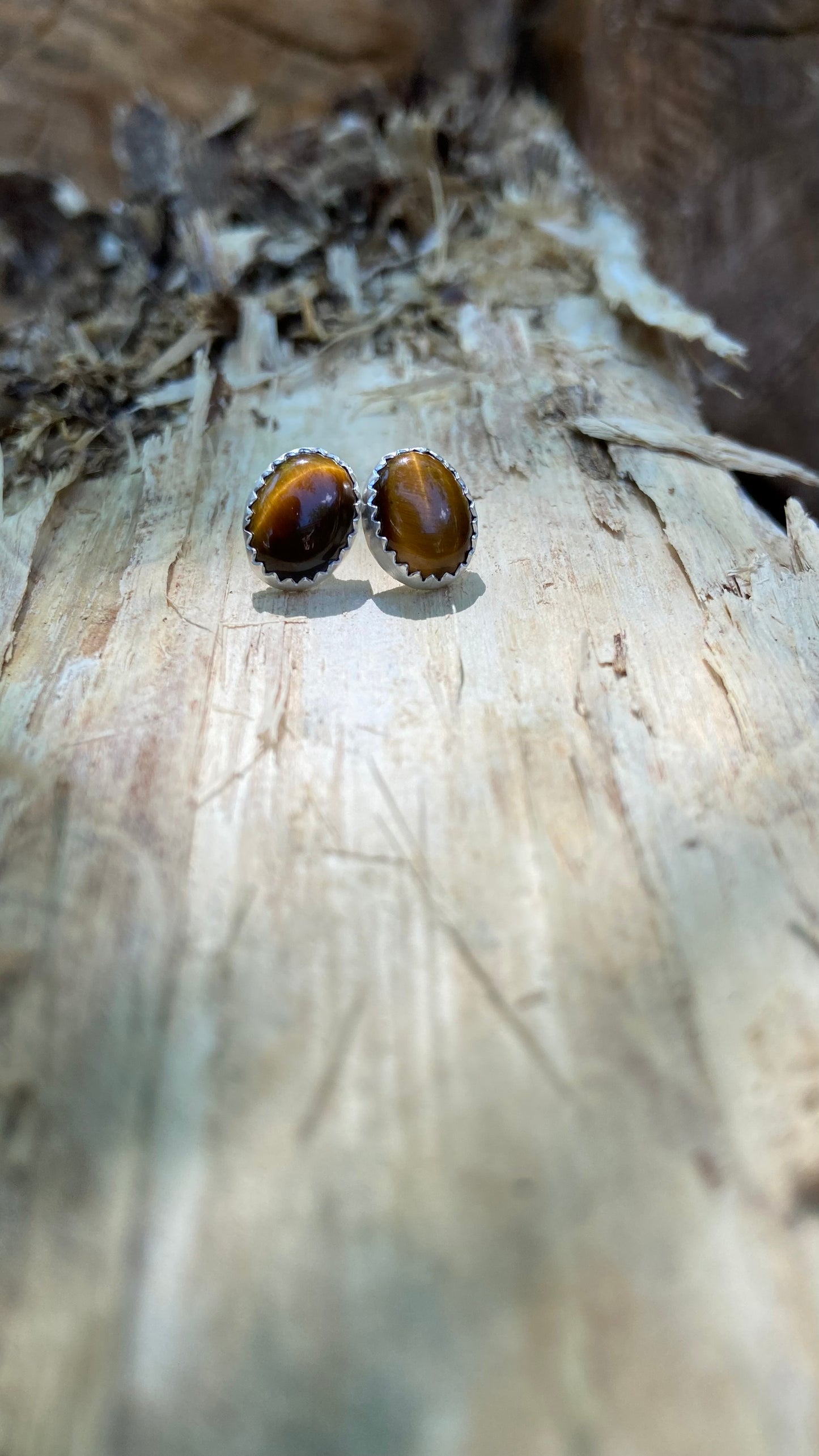 Tigers Eye Studs