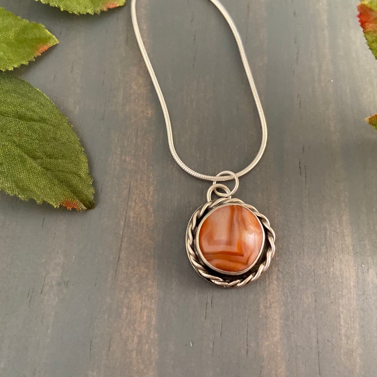 Mini Lake Superior Agate Pendant