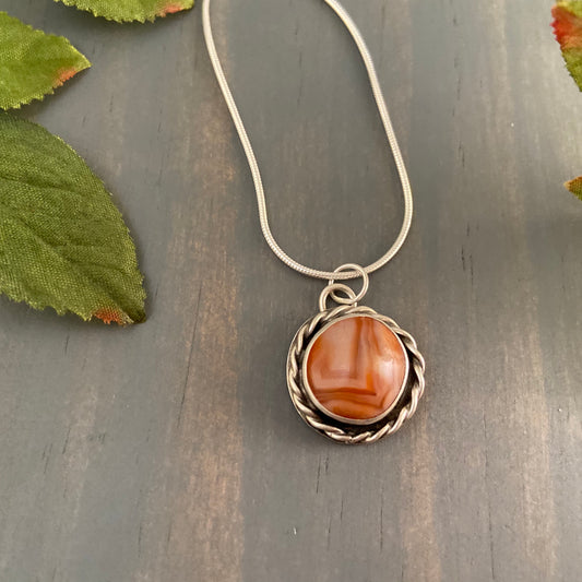 Mini Lake Superior Agate Pendant