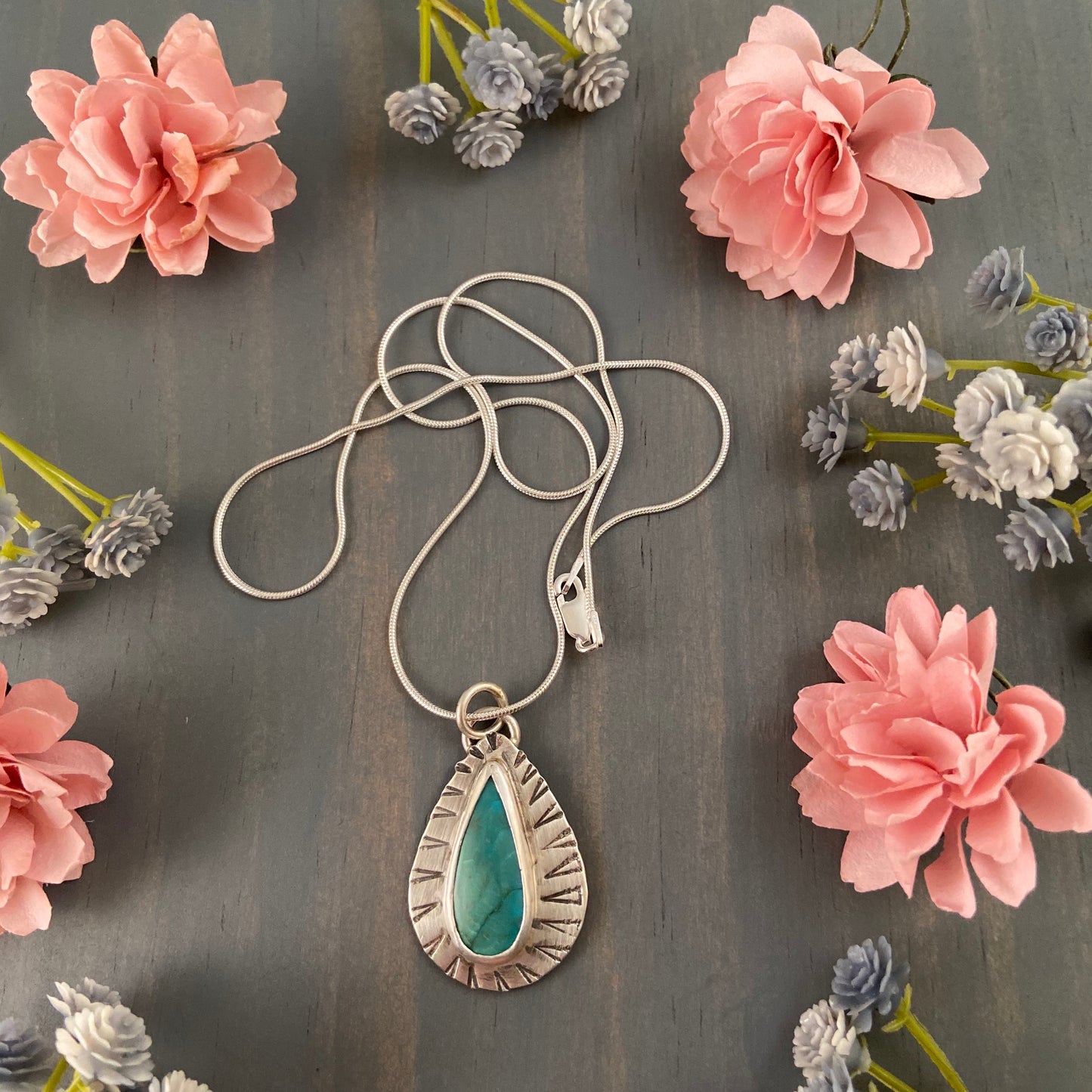 Teardrop Turquoise Pendant