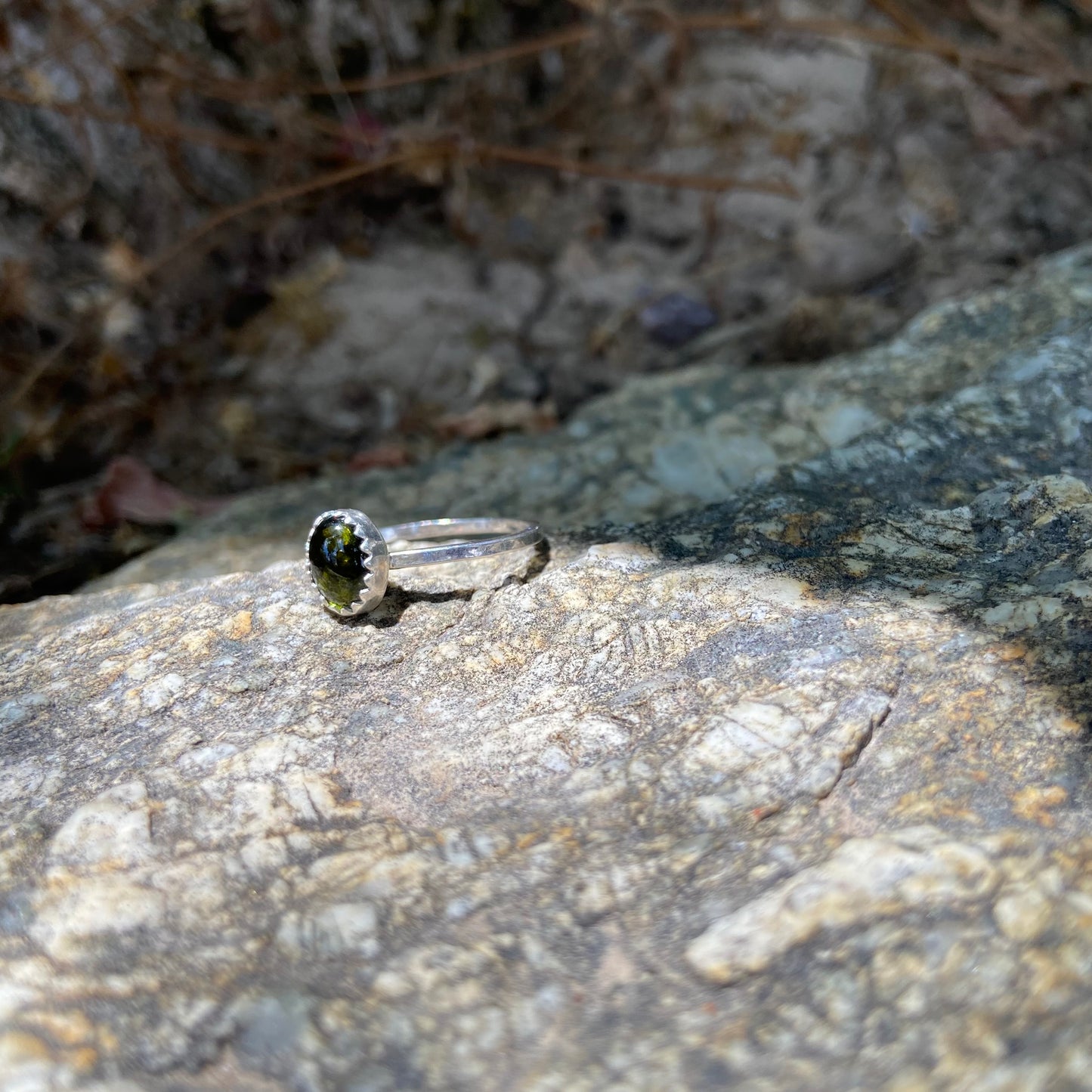 Small Green Tourmaline Ring