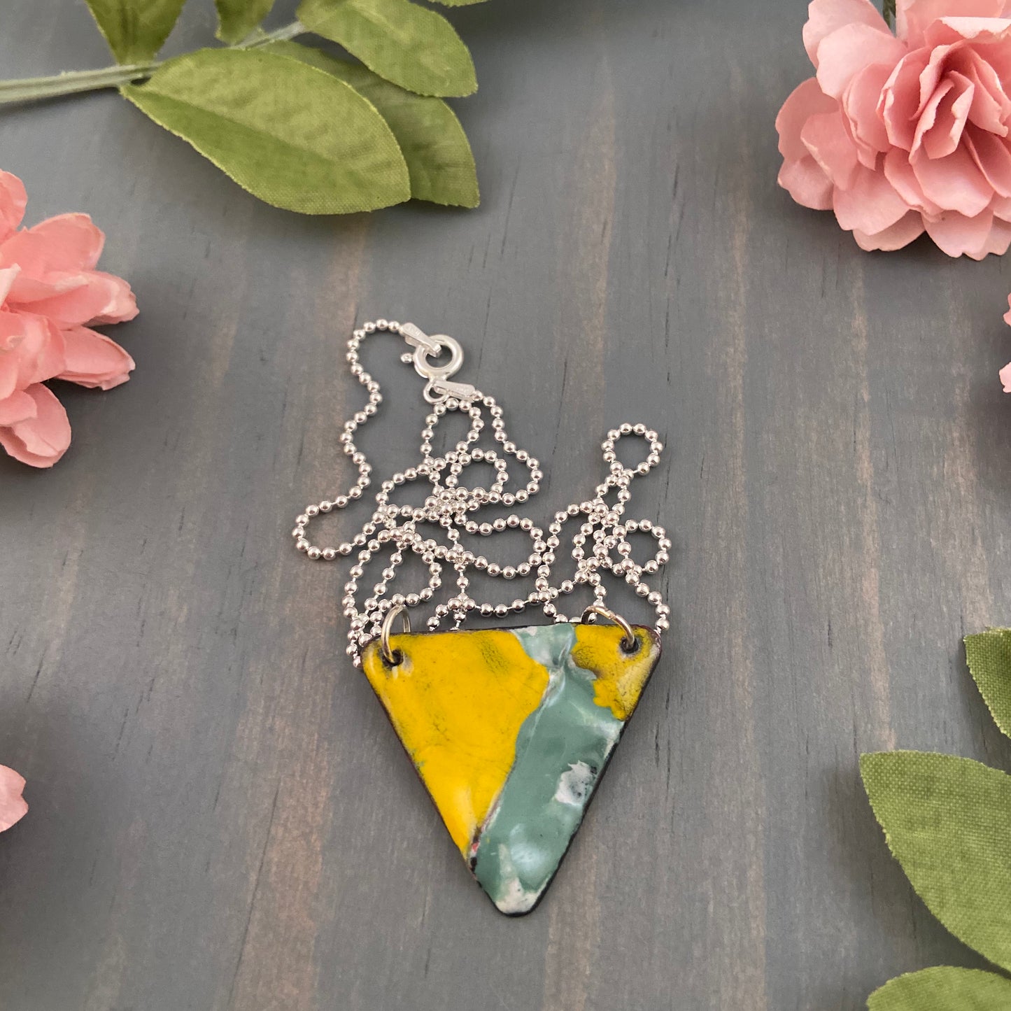 Triangle Enamel Necklace