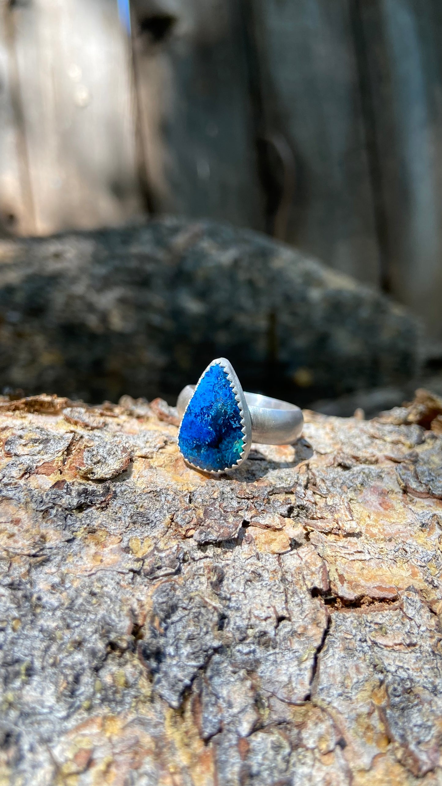 Azurite + Chrycocolla Ring {Size 9}