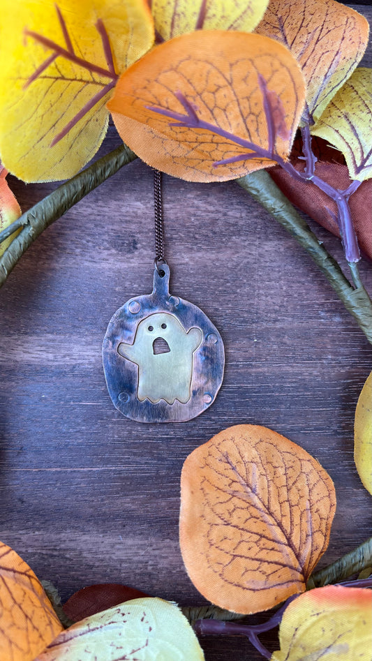 Ghost Pumpkin #2 Pendant