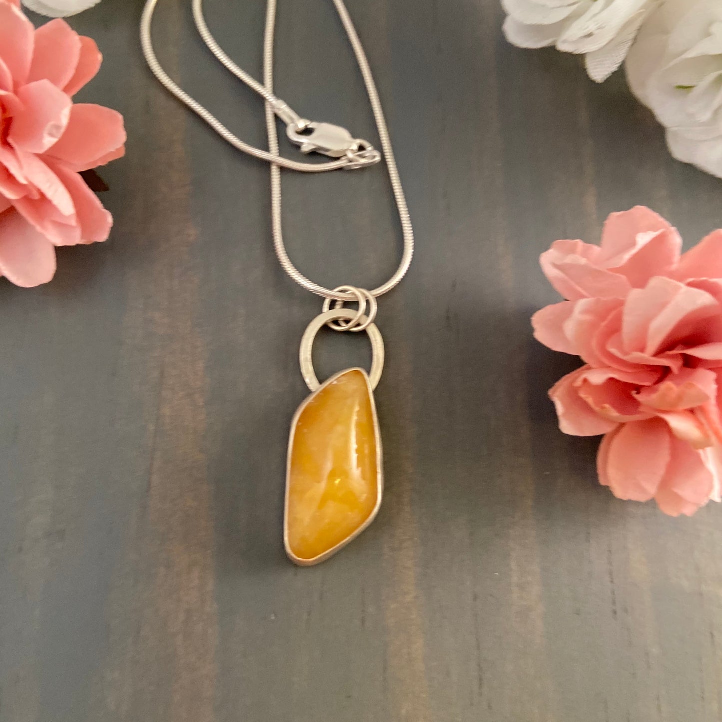 Yellow Onyx Necklace