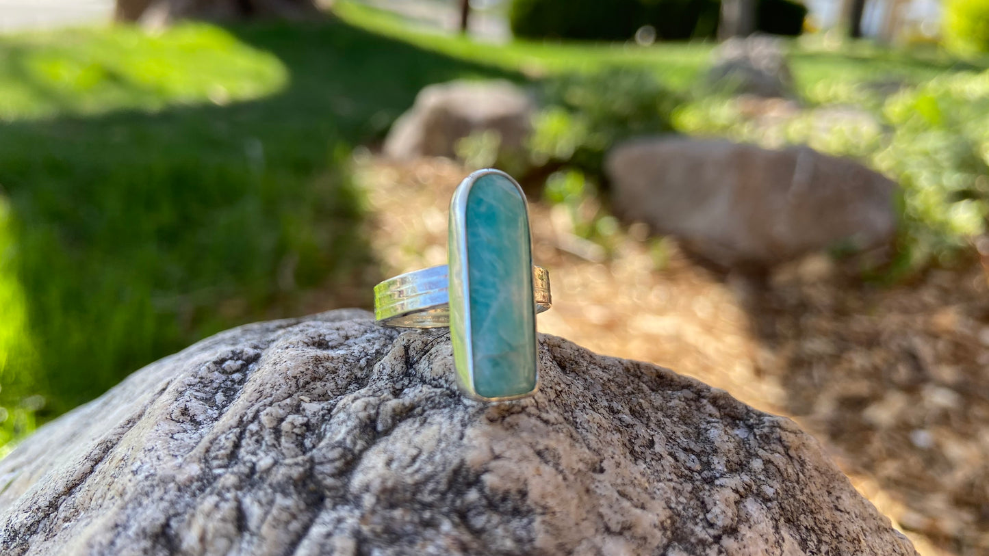 Arched Amazonite Ring {Size 6.75}