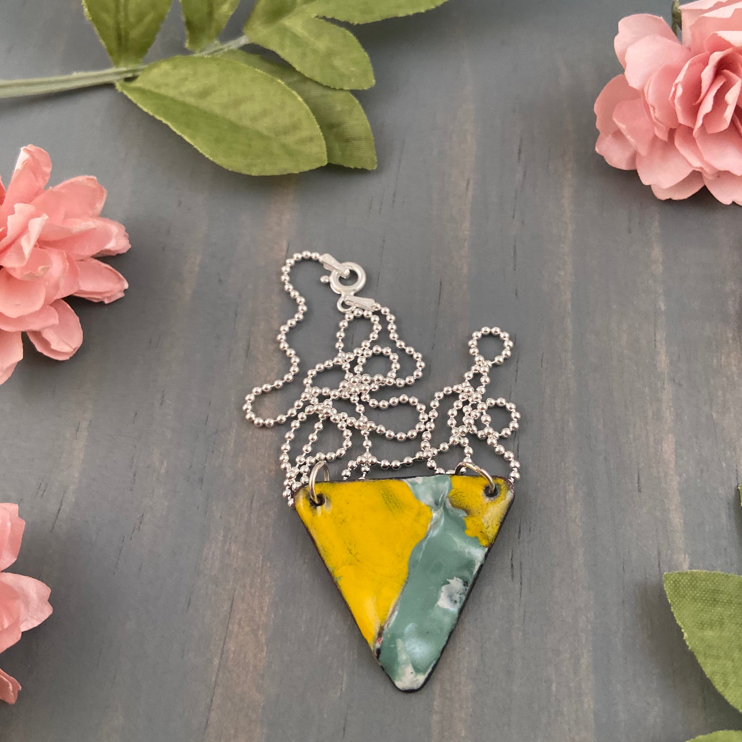 Triangle Enamel Necklace