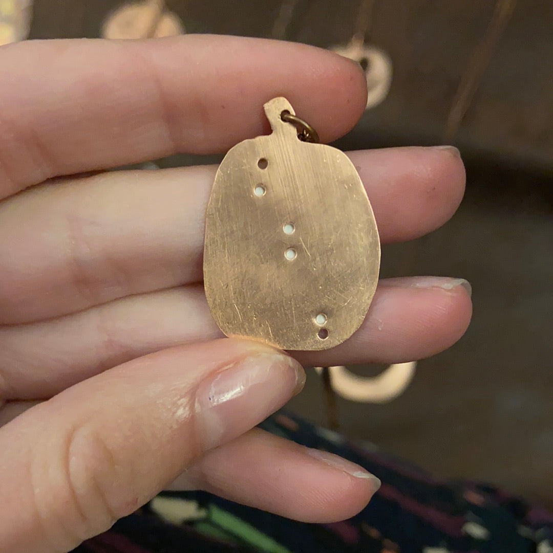 Copper Pumpkin Pendant #10