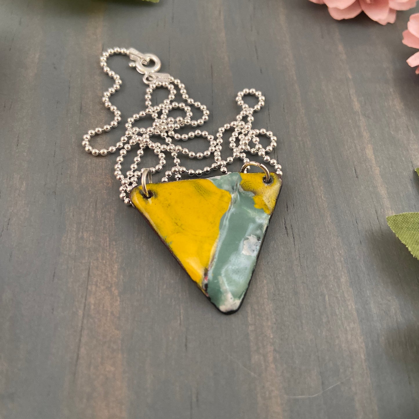 Triangle Enamel Necklace