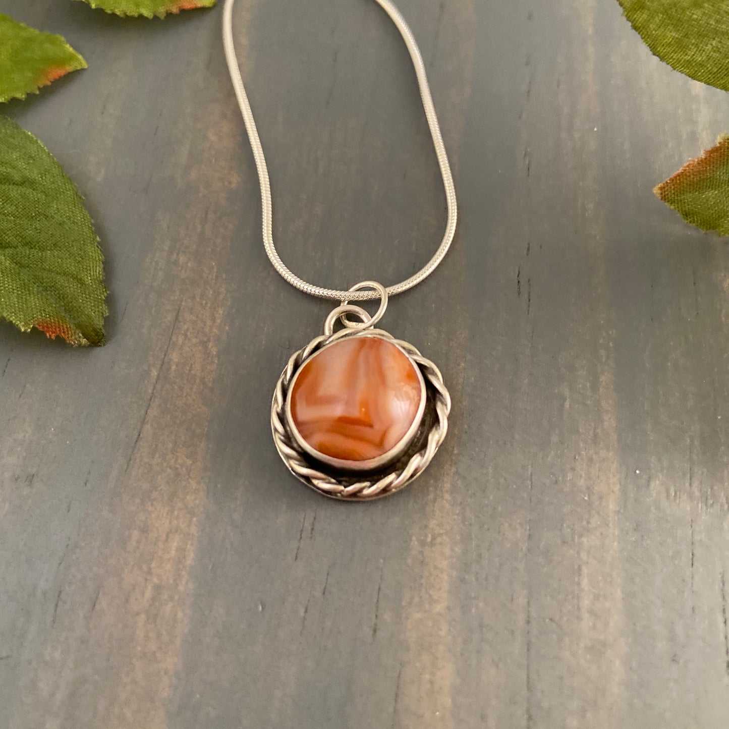 Mini Lake Superior Agate Pendant