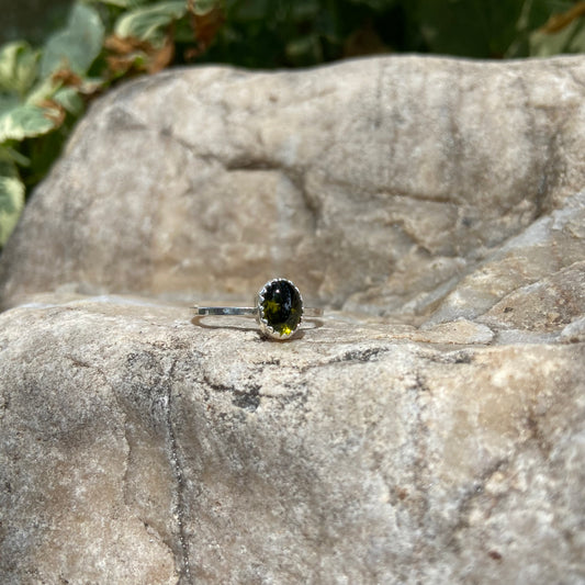 Small Green Tourmaline Ring