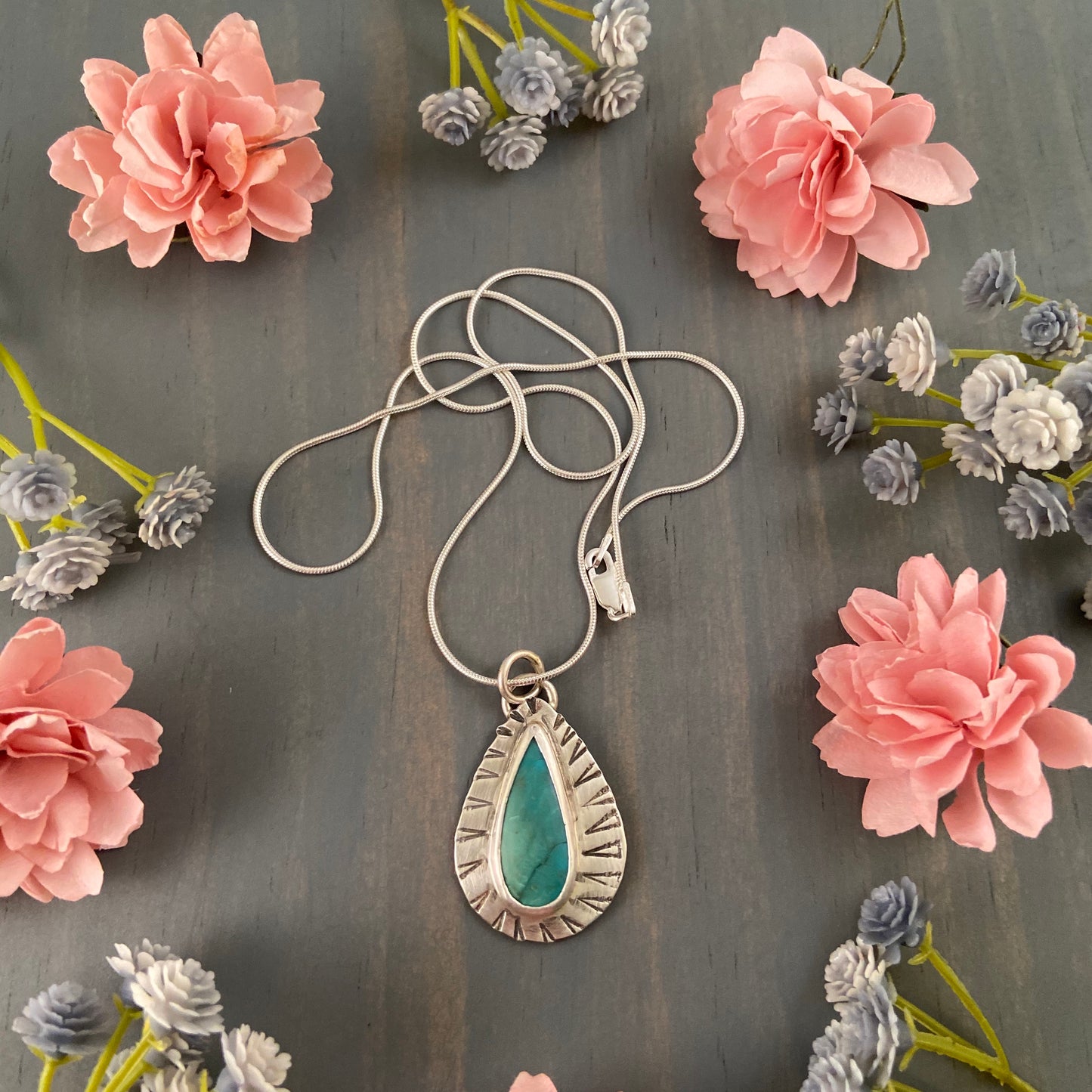 Teardrop Turquoise Pendant