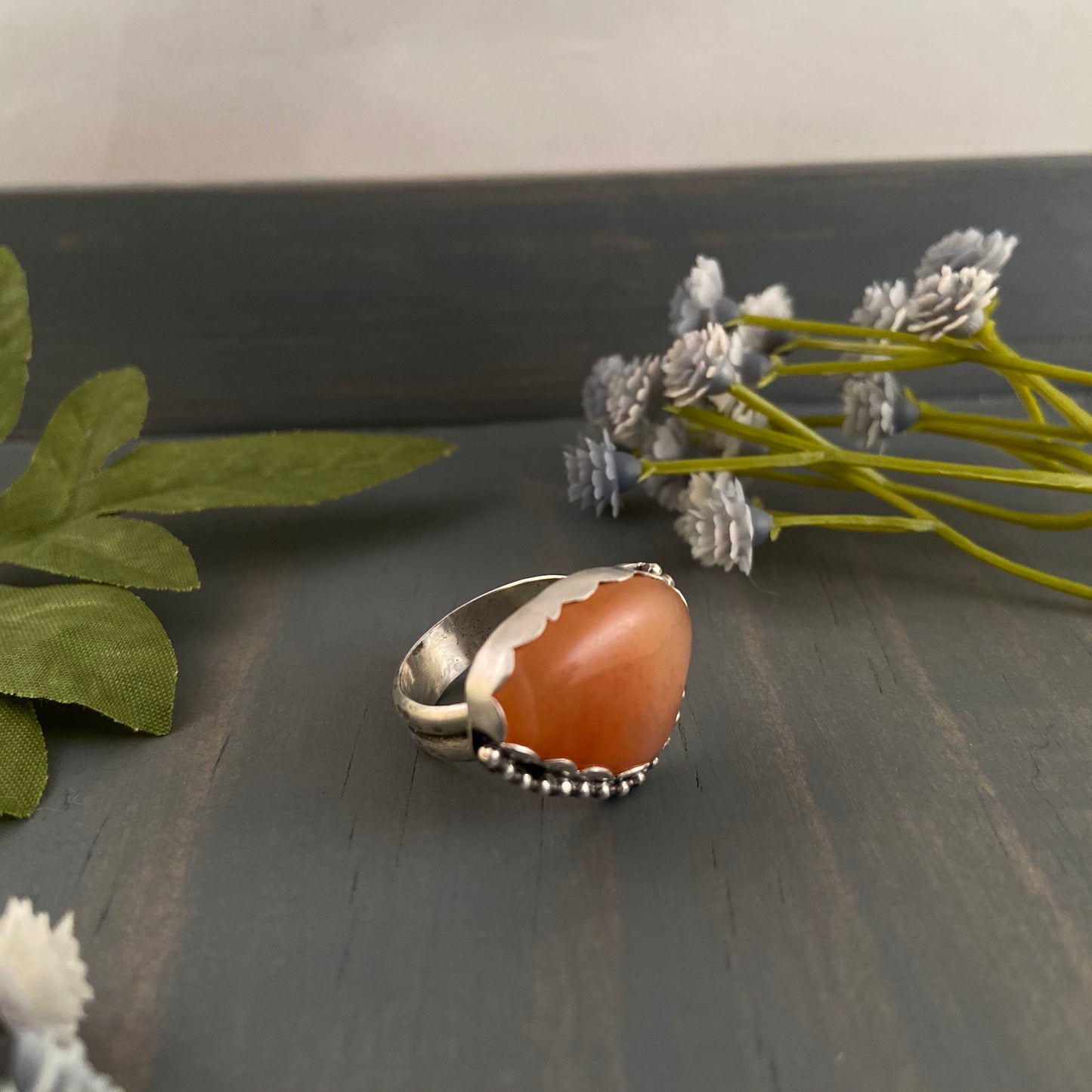 Orange Quartzite Ring