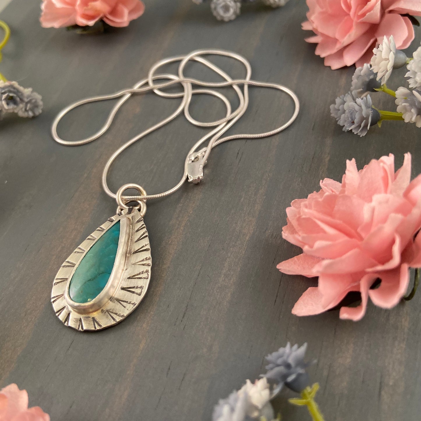 Teardrop Turquoise Pendant