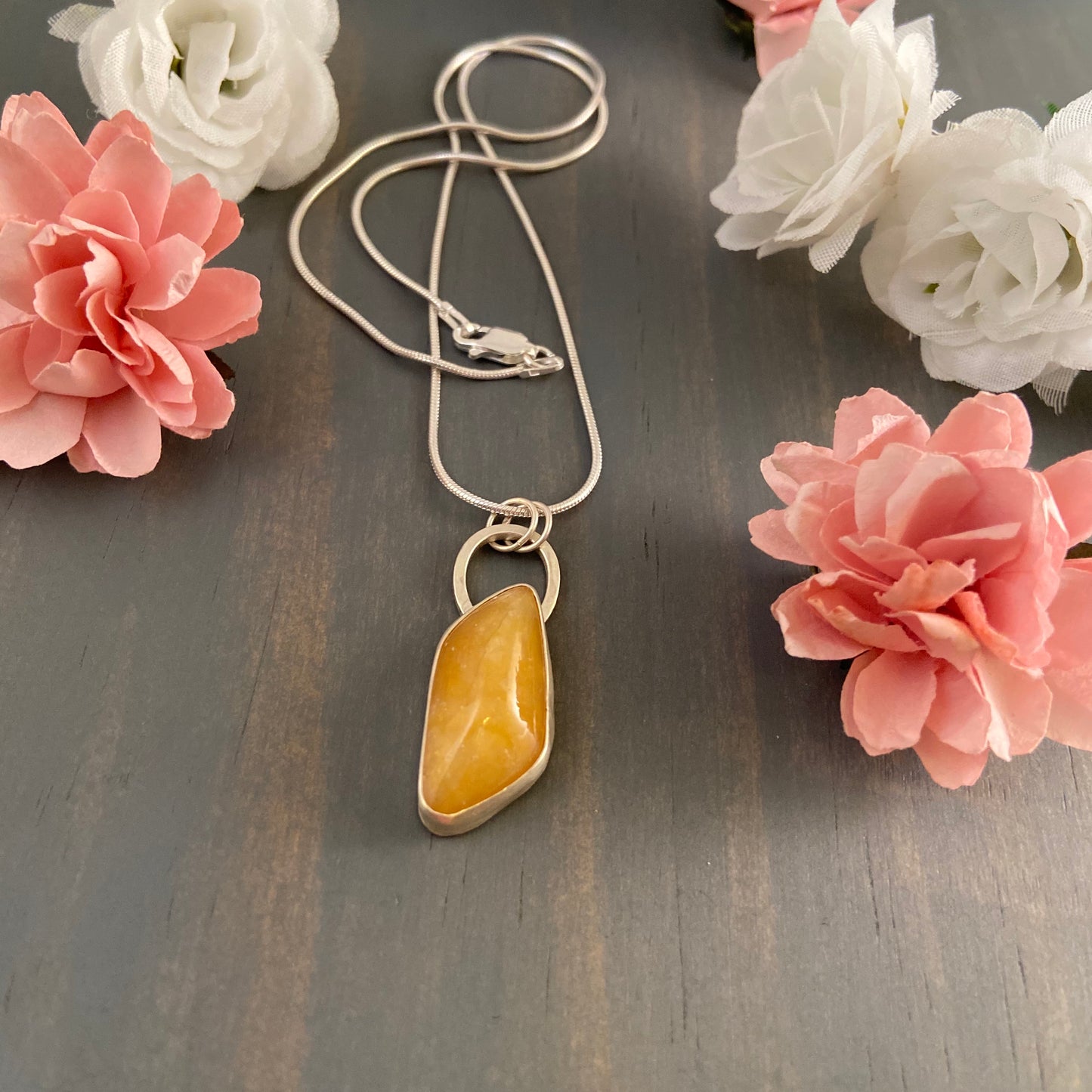 Yellow Onyx Necklace