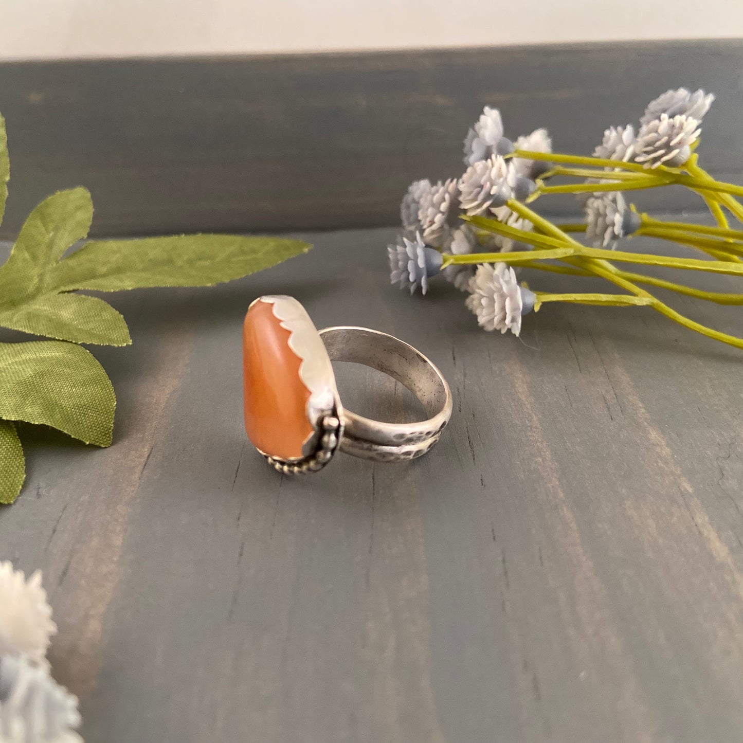 Orange Quartzite Ring