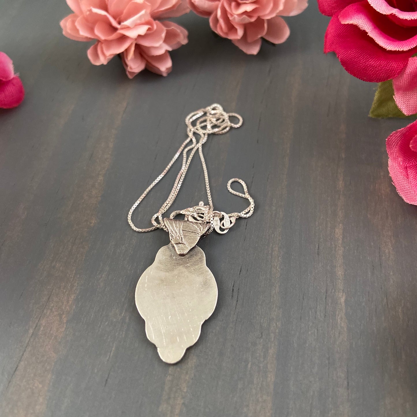 Floral Fine Silver Pendant